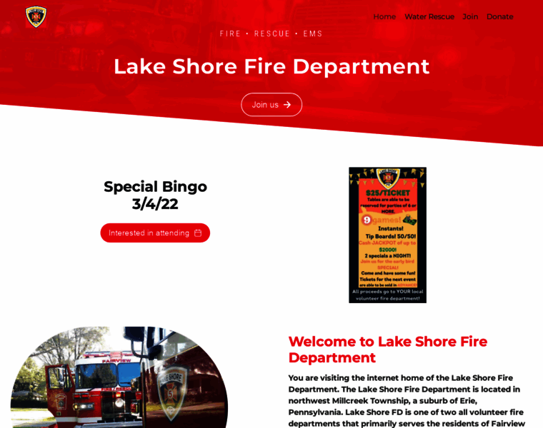 Lakeshorefire.org thumbnail
