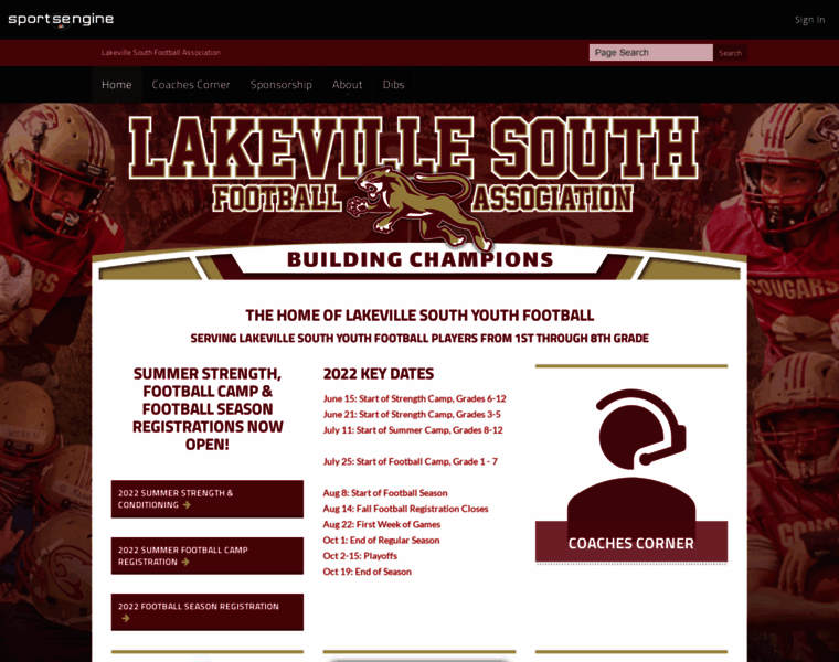 Lakevillesouthfootballassociation.com thumbnail