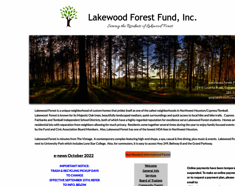 Lakewoodforestfund.com thumbnail