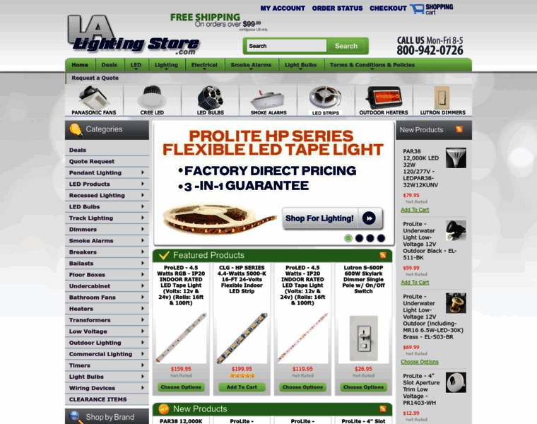 Lalightingstore.com thumbnail