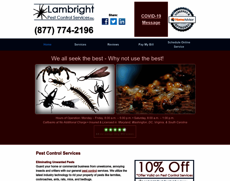 Lambrightpestcontrol.com thumbnail