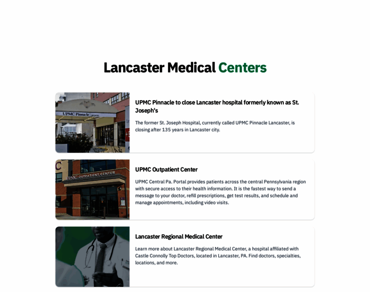 Lancastermedicalcenters.com thumbnail