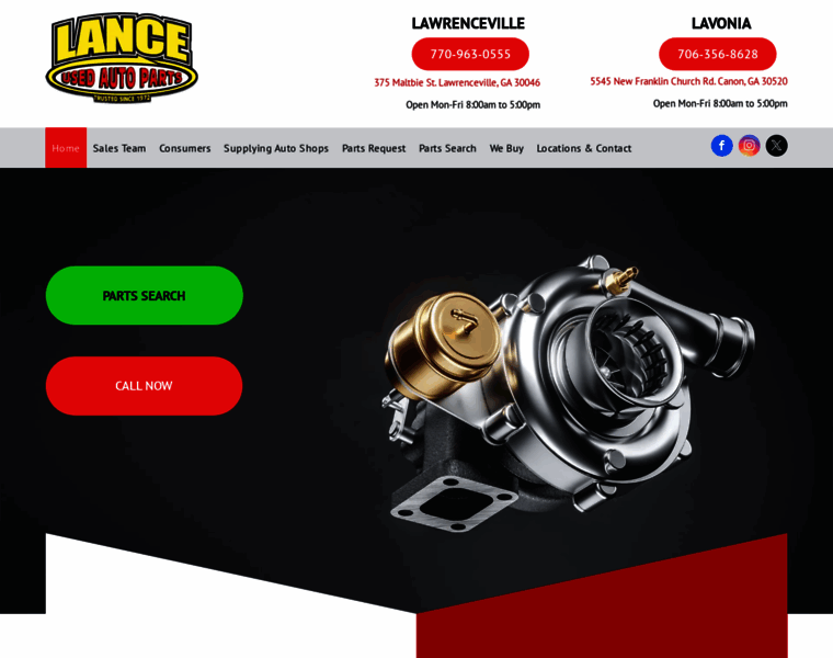 Lanceusedautoparts.com thumbnail