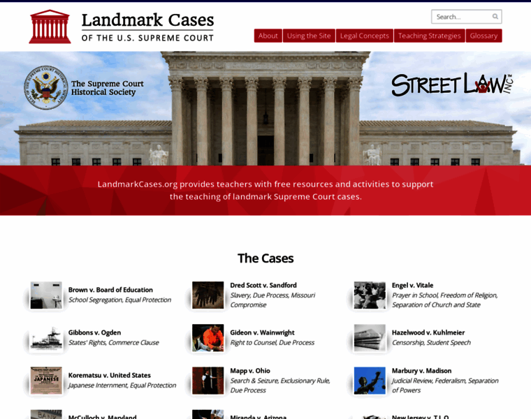 Landmarkcases.org thumbnail