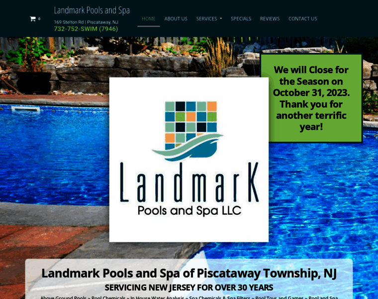 Landmarkpoolsspa.com thumbnail