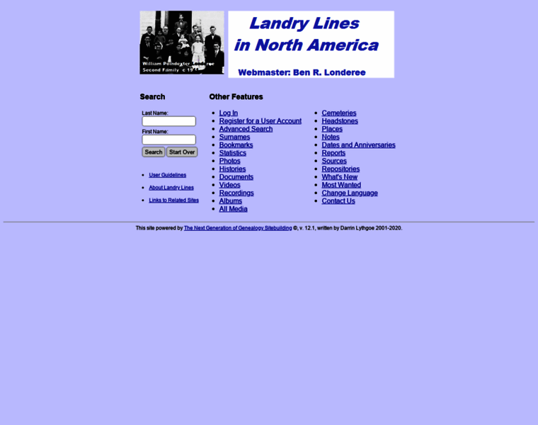 Landrygenealogy.com thumbnail