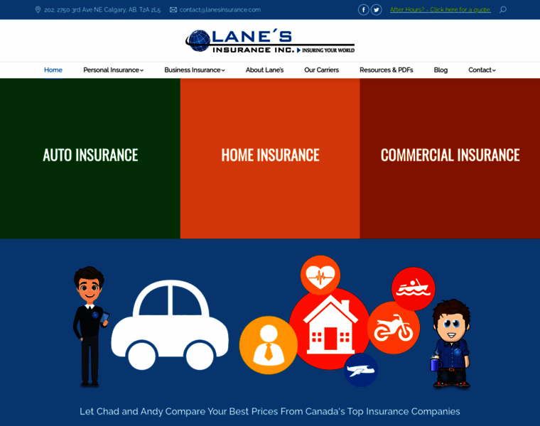 Lanesinsurance.com thumbnail