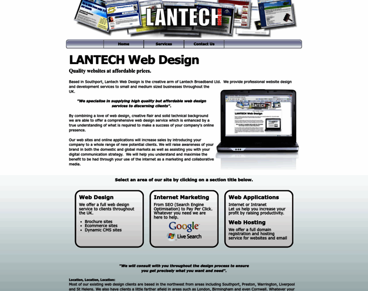 Lantechwebdesign.co.uk thumbnail