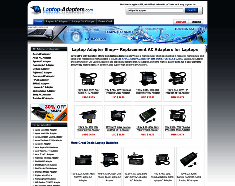 Laptop-adapters.com thumbnail