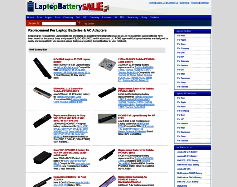 Laptopbatterysale.co.uk thumbnail