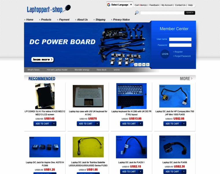 Laptoppart-shop.com thumbnail