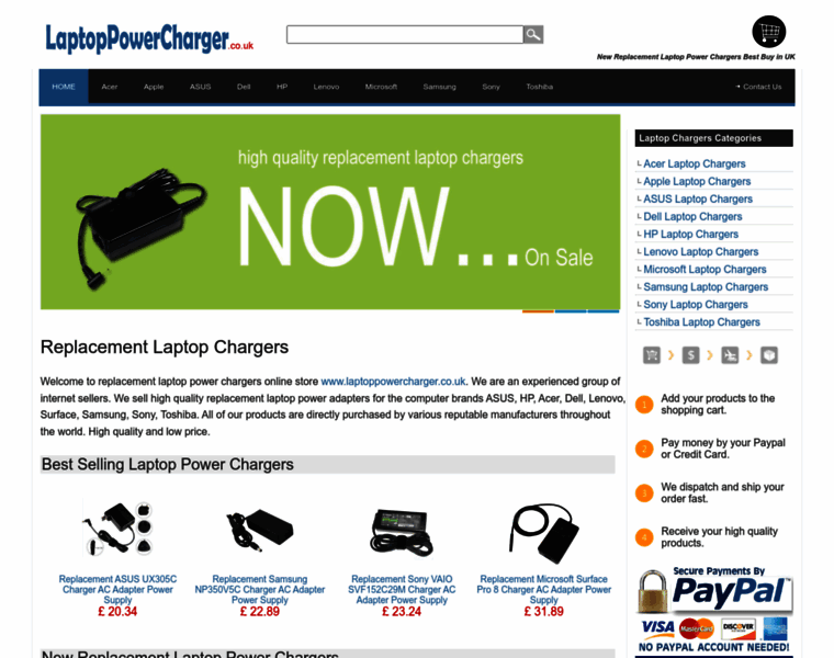 Laptoppowercharger.co.uk thumbnail