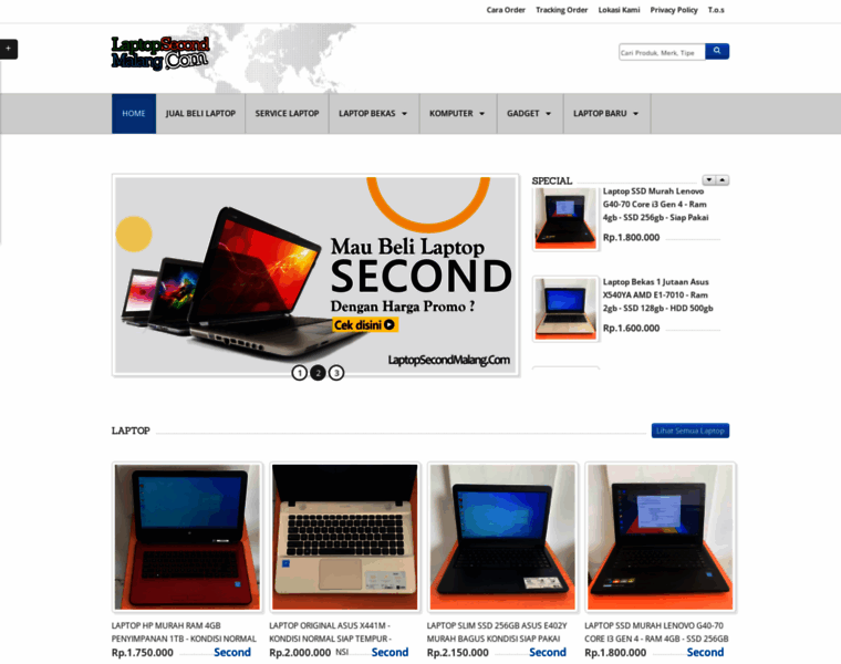 Laptopsecondmalang.com thumbnail