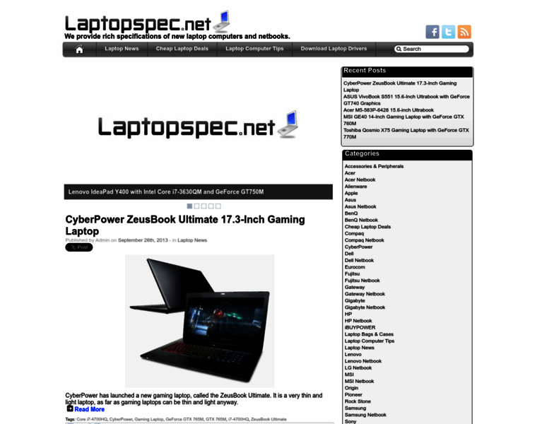 Laptopspec.net thumbnail