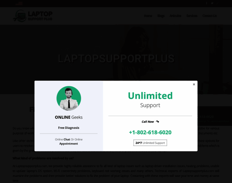 Laptopsupportplus.com thumbnail