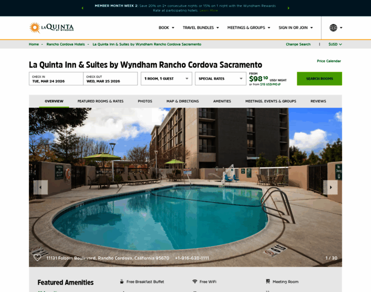 laquintasacramentoranchocordova.com at WI. La Quinta Inn & Suites by ...
