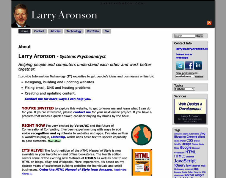 Larryaronson.com thumbnail
