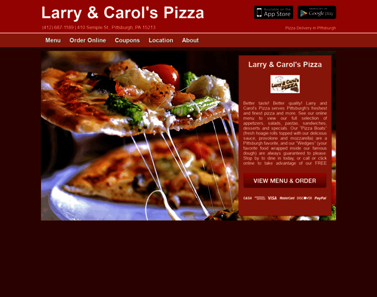 Larryncarolspizza.com thumbnail