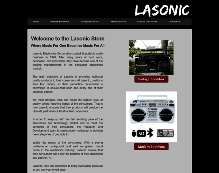 Lasonicstore.com thumbnail