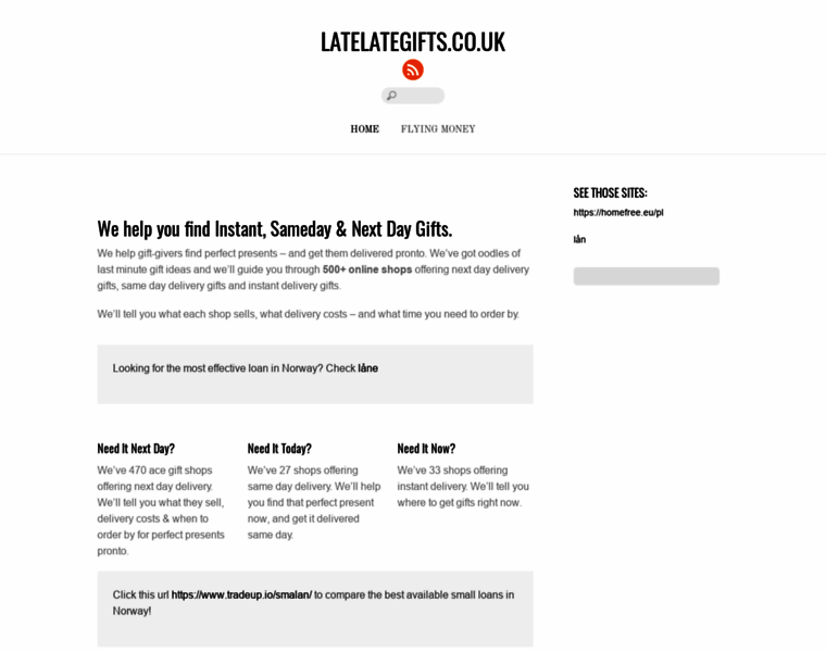 Latelategifts.co.uk thumbnail