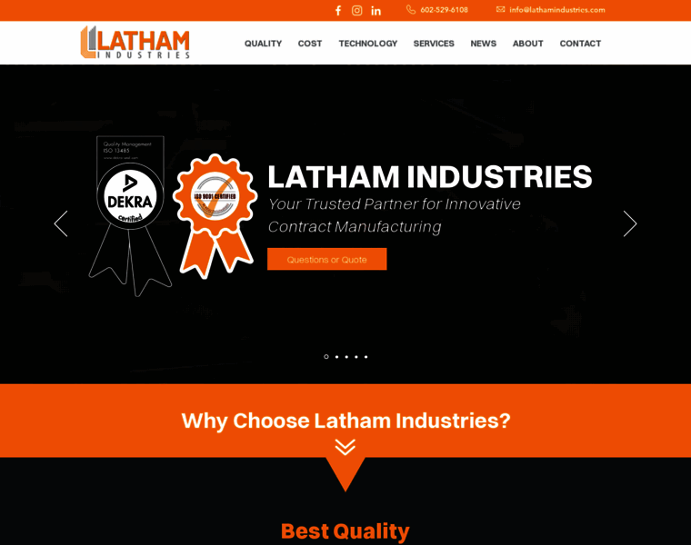 Lathamindustries.com thumbnail