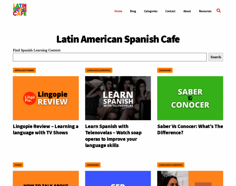 Latinamericanspanishcafe.com thumbnail