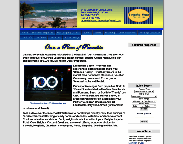 Lauderdalebeachproperties.com thumbnail