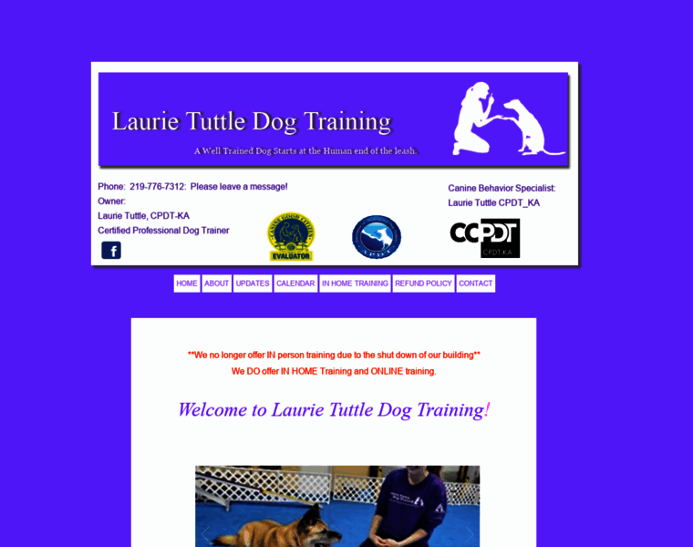 Laurietuttledogtraining.com thumbnail