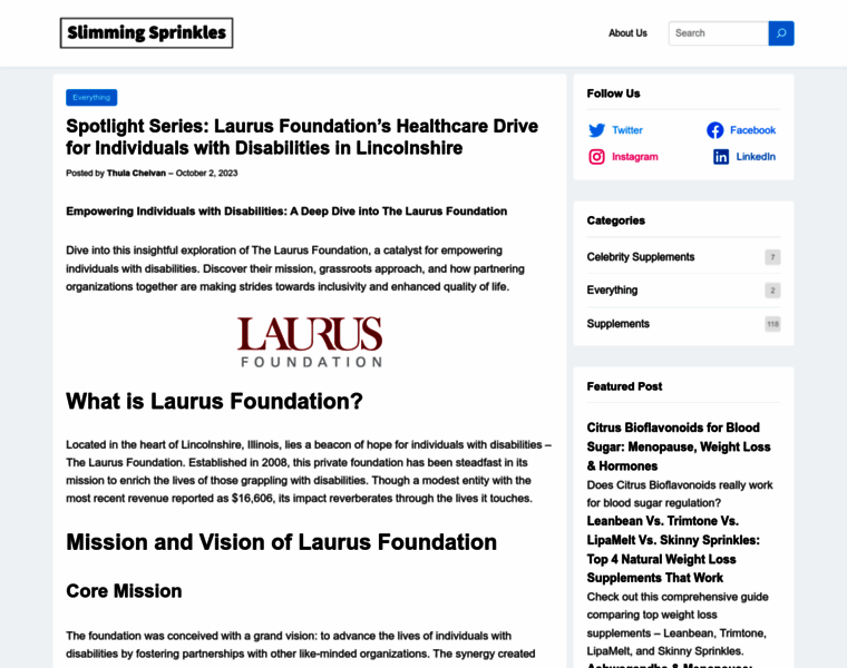 Laurusfoundation.org thumbnail