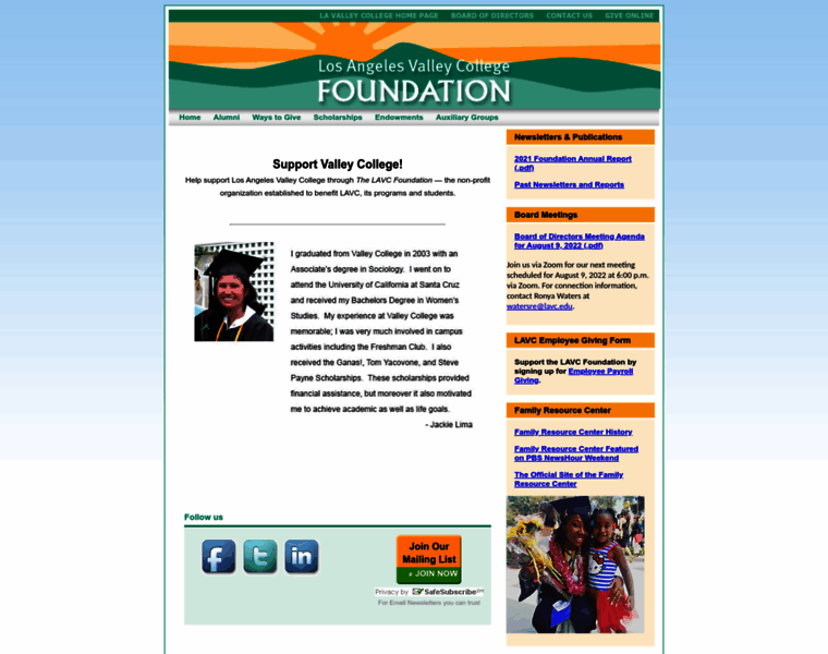 Lavcfoundation.org thumbnail