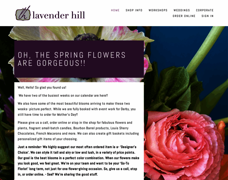 Lavenderhillflorals.com thumbnail