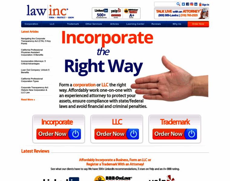 Lawinc.com thumbnail