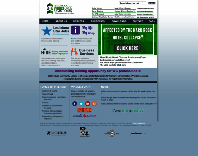laworks.net at WI. LAWorks Homepage - Louisiana Workforce Commission