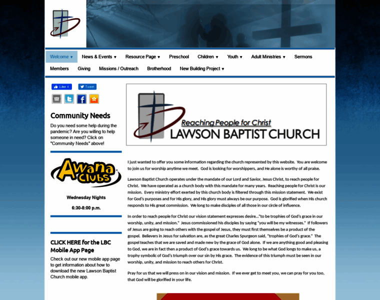 Lawsonbaptist.org thumbnail