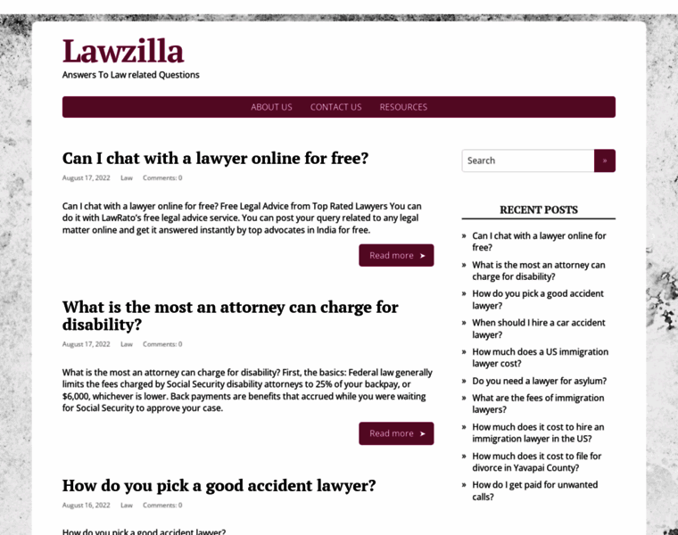 Lawzilla.info thumbnail