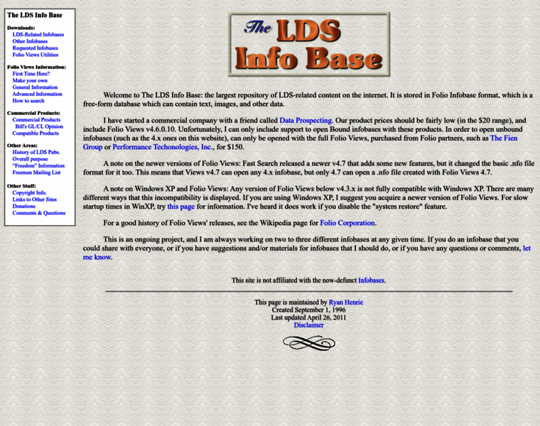 Ldsinfobase.net thumbnail