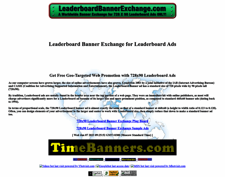 Leaderboardbannerexchange.com thumbnail