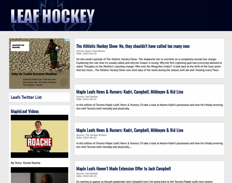 Leafhockey.com thumbnail