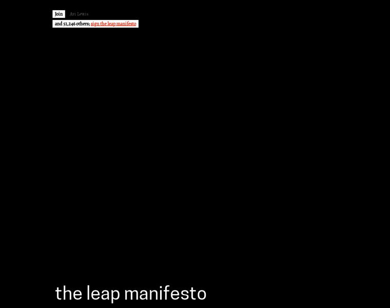 Leapmanifesto.org thumbnail