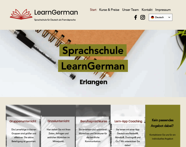 Learn-german-erlangen.de thumbnail