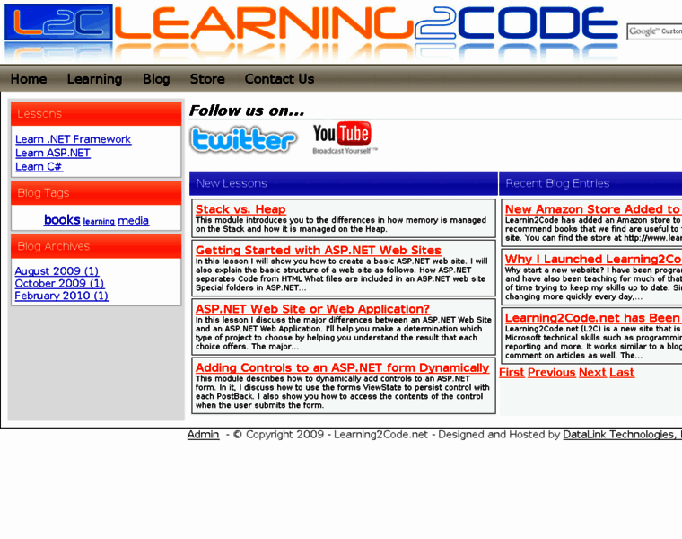 Learning2code.net thumbnail