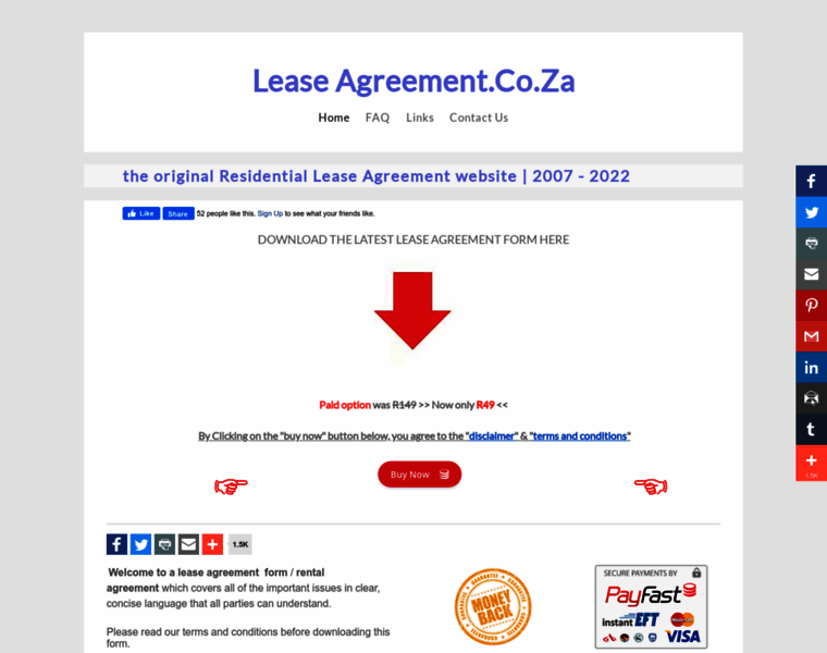 Leaseagreement.co.za thumbnail