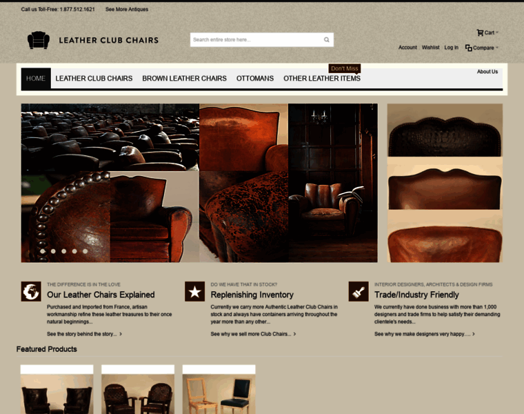 Leatherclubchairs.com thumbnail