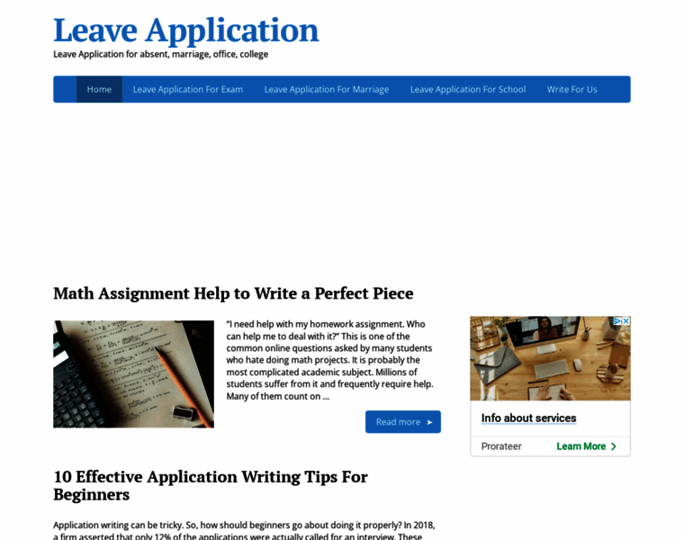 Leave-application.com thumbnail