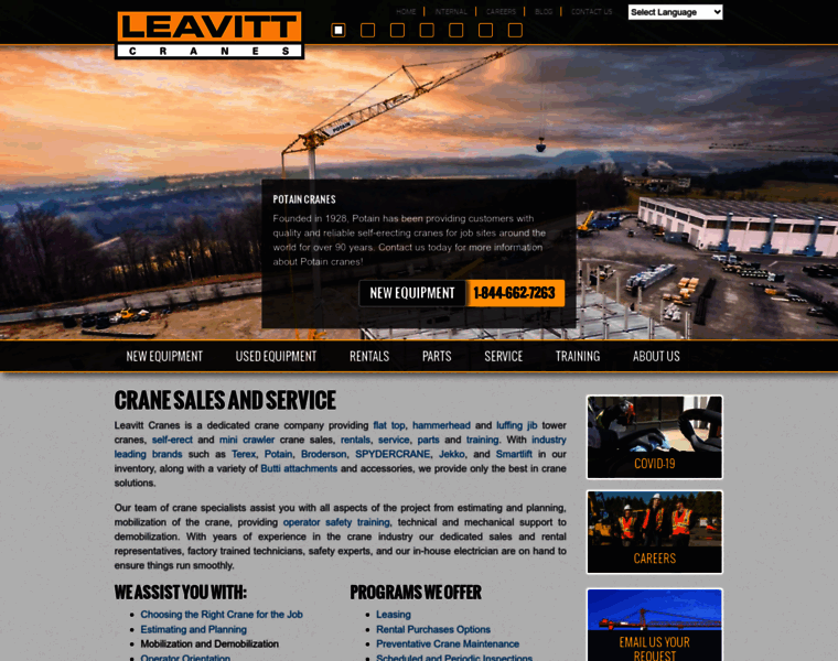 Leavittcranes.com thumbnail