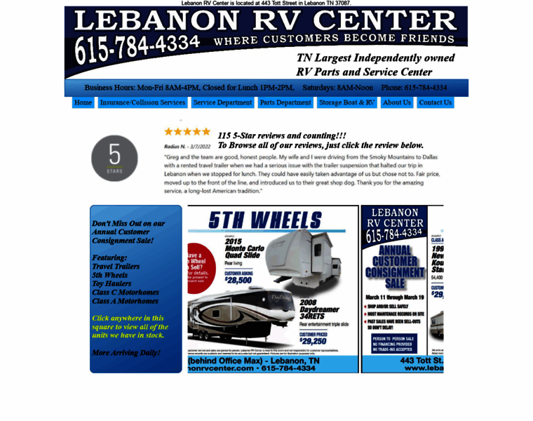 Lebanonrvcenter.com thumbnail