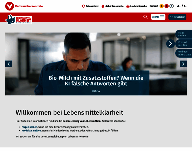 Lebensmittelklarheit.de thumbnail