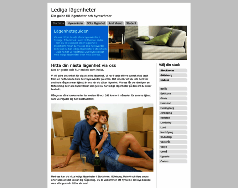 Ledigalagenheter.com thumbnail