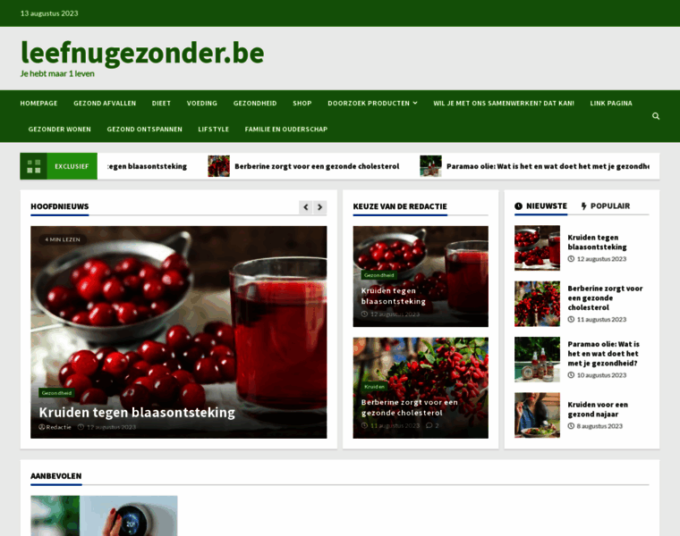 Leefnugezonder.be thumbnail