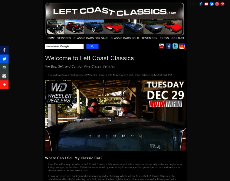 Leftcoastclassics.com thumbnail